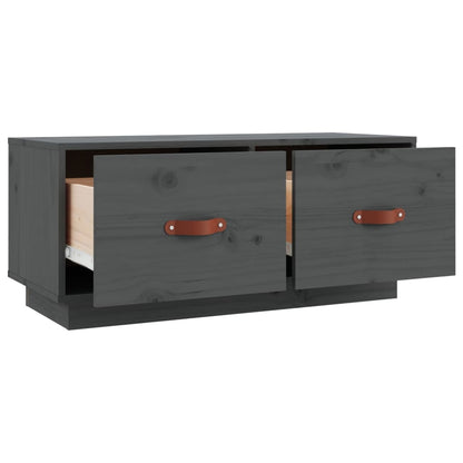 TV-Møbel Grå Tv-benk 80x34x35 cm heltre furu
