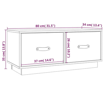 TV-Møbel Grå Tv-benk 80x34x35 cm heltre furu