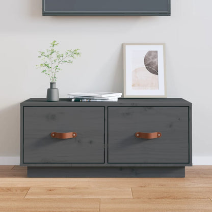 TV-Møbel Grå Tv-benk 80x34x35 cm heltre furu