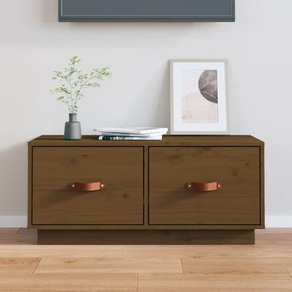 TV-Møbel Honningbrun TV-benk 80x34x35 cm heltre furu