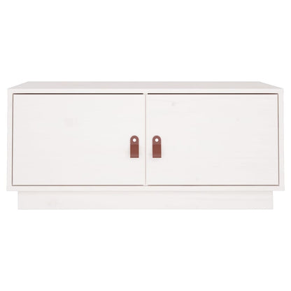 Salongbord Sofabord Hvit 80x50x35 cm heltre furu