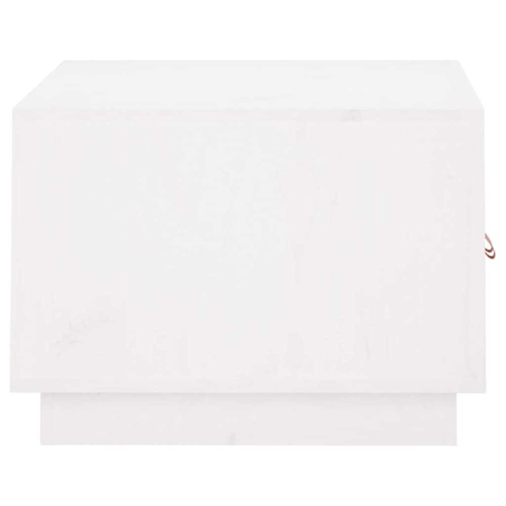 Salongbord Sofabord Hvit 80x50x35 cm heltre furu