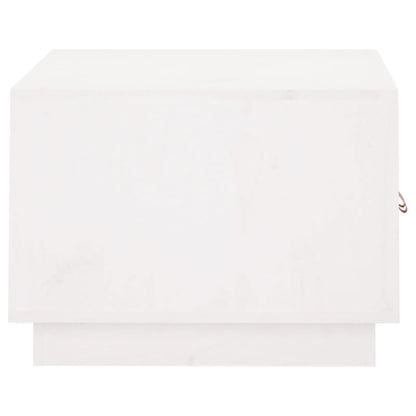 Salongbord Sofabord Hvit 80x50x35 cm heltre furu
