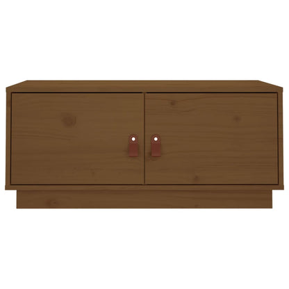 Salongbord Sofabord Tre heltre furu Honningbrun 80x50x35 cm