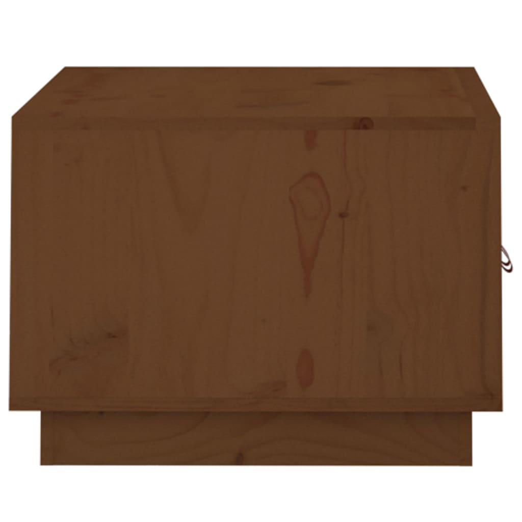 Salongbord Sofabord Tre heltre furu Honningbrun 80x50x35 cm