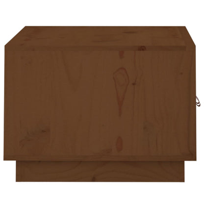 Salongbord Sofabord Tre heltre furu Honningbrun 80x50x35 cm