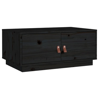 Salongbord Sofabord Svart 80x50x35 cm heltre furu