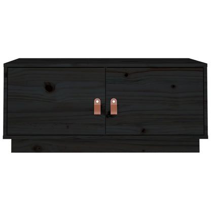 Salongbord Sofabord Svart 80x50x35 cm heltre furu