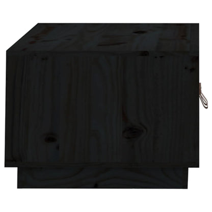 Salongbord Sofabord Svart 80x50x35 cm heltre furu