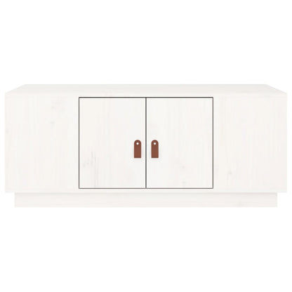 Salongbord Sofabord Hvit 100x50x41 cm heltre furu