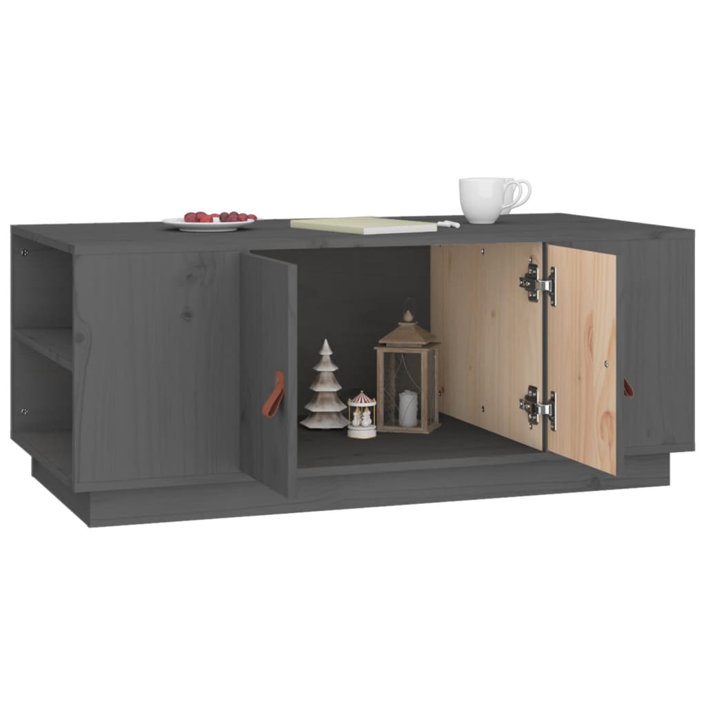 Salongbord Sofabord Grå 100x50x41 cm heltre furu