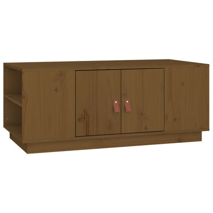 Salongbord Sofabord Tre heltre furu Honningbrun 100x50x41 cm
