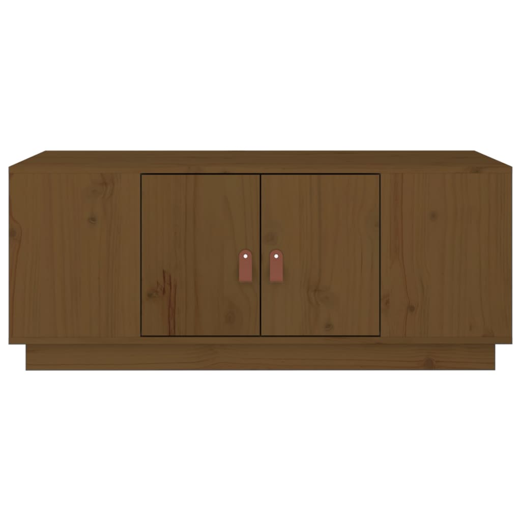Salongbord Sofabord Tre heltre furu Honningbrun 100x50x41 cm