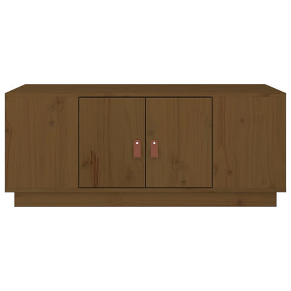 Salongbord Sofabord Tre heltre furu Honningbrun 100x50x41 cm