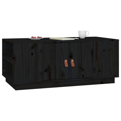 Salongbord Sofabord Svart 100x50x41 cm heltre furu