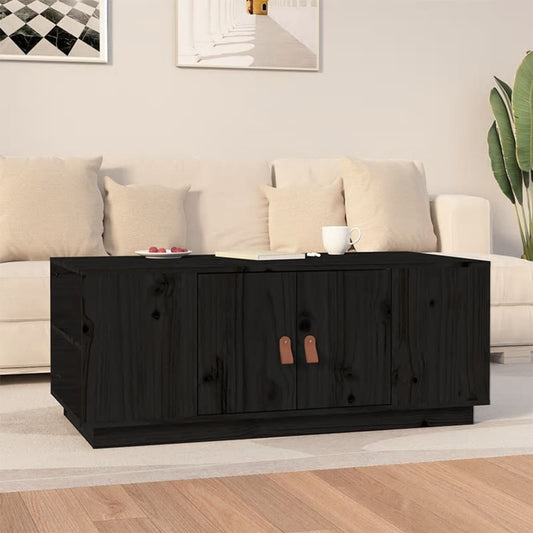 Salongbord Sofabord Svart 100x50x41 cm heltre furu