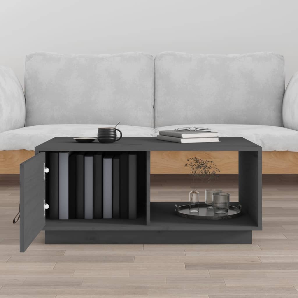 Salongbord Sofabord Grå 80x50x35,5 cm heltre furu
