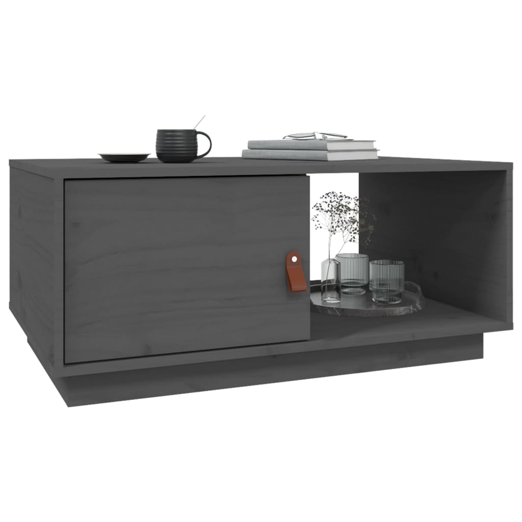 Salongbord Sofabord Grå 80x50x35,5 cm heltre furu