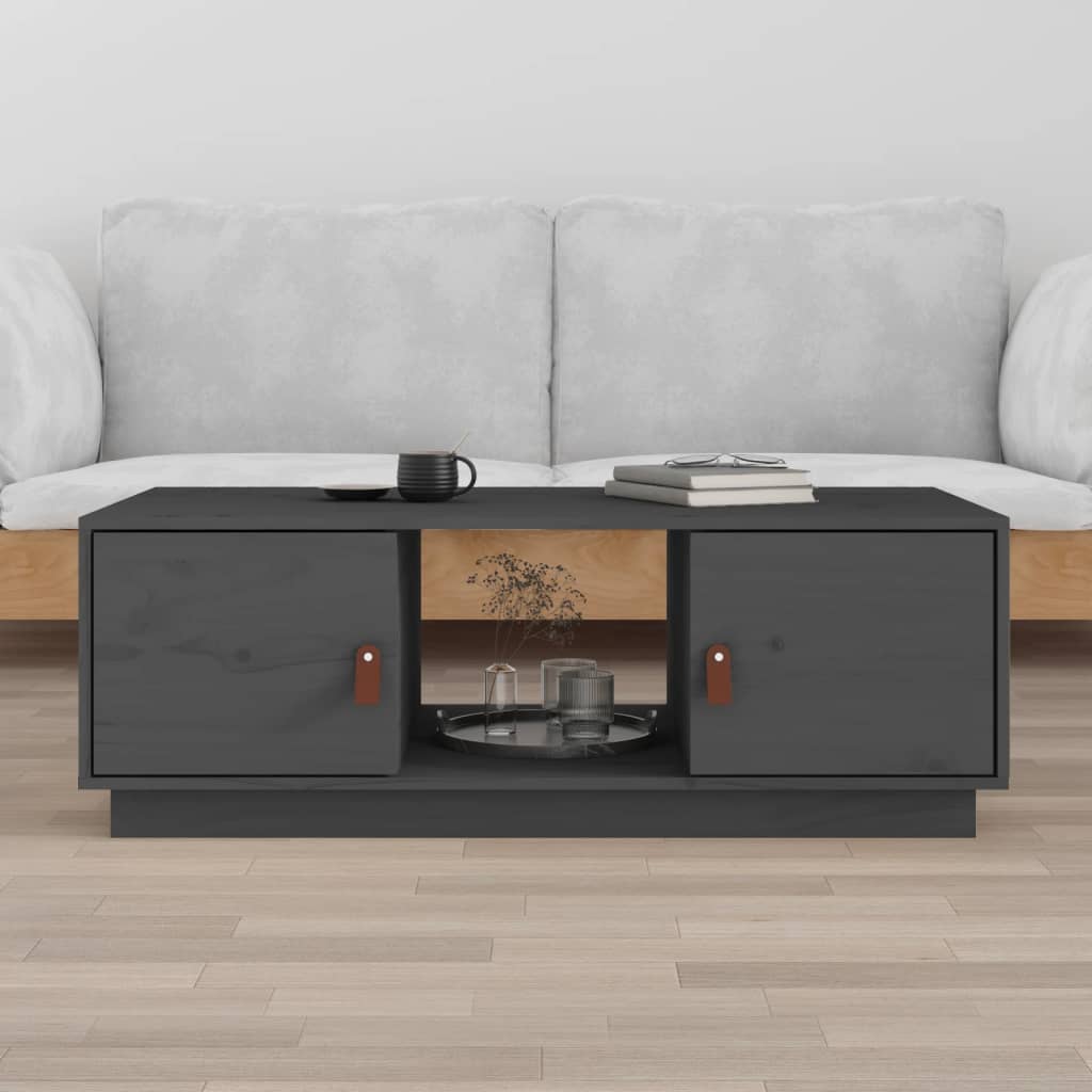 Salongbord Sofabord Grå 100x50x35 cm heltre furu