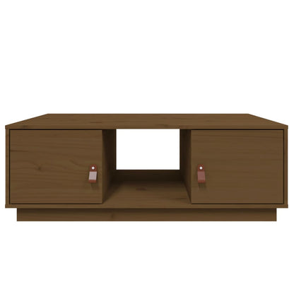 Salongbord Sofabord Tre heltre furu Honningbrun 100x50x35 cm