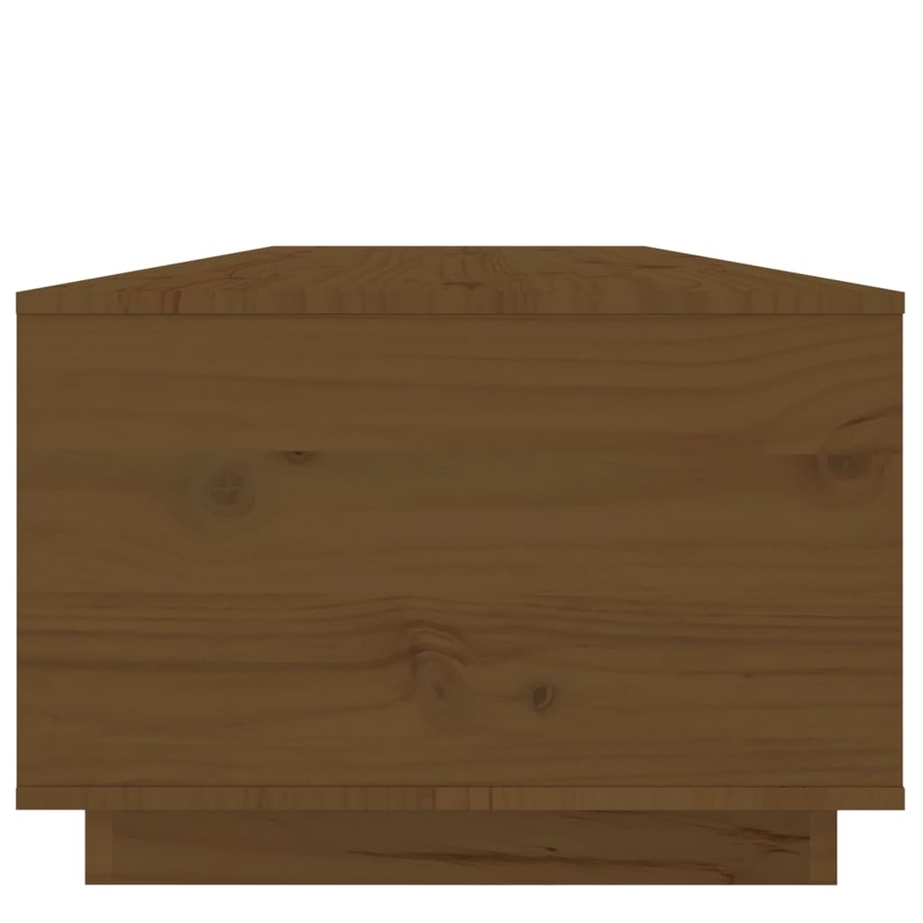 Salongbord Sofabord Tre heltre furu Honningbrun 100x50x35 cm