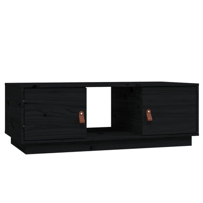 Salongbord Sofabord Svart 100x50x35 cm heltre furu