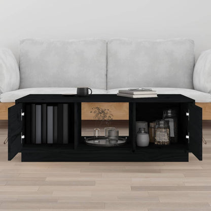 Salongbord Sofabord Svart 100x50x35 cm heltre furu