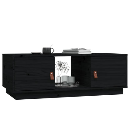 Salongbord Sofabord Svart 100x50x35 cm heltre furu