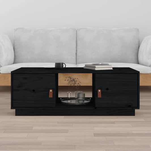 Salongbord Sofabord Svart 100x50x35 cm heltre furu