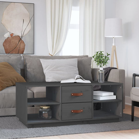 Salongbord Sofabord Grå 100x50x41 cm heltre furu