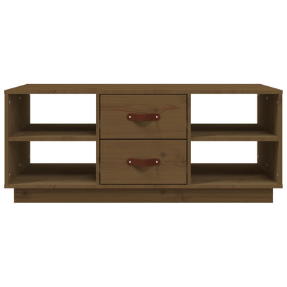 Salongbord Sofabord Tre heltre furu Honningbrun 100x50x41 cm