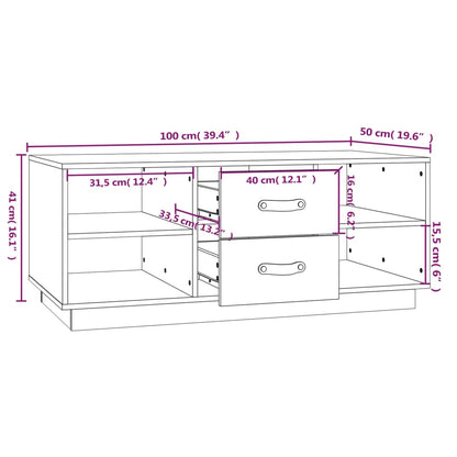 Salongbord Sofabord Tre heltre furu Honningbrun 100x50x41 cm