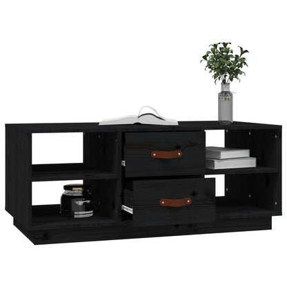 Salongbord Sofabord Svart 100x50x41 cm heltre furu