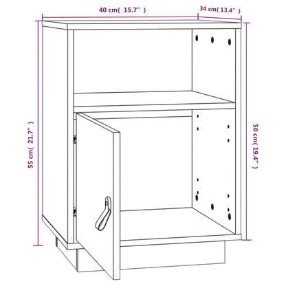 Nattbord Sengbord Tre heltre furu 40x34x55 cm