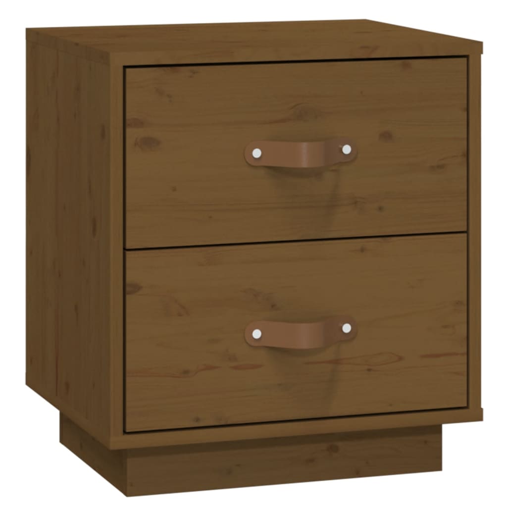 Nattbord Sengbord Honningbrun 40x34x45 cm heltre furu