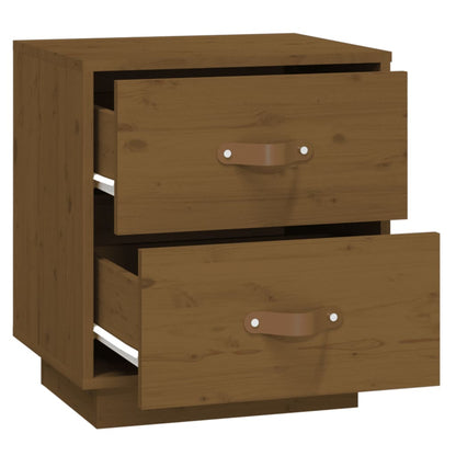 Nattbord Sengbord Honningbrun 40x34x45 cm heltre furu