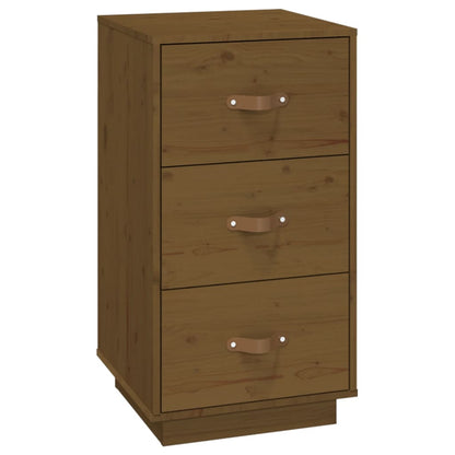 Nattbord Sengbord Honningbrun 40x40x75 cm heltre furu