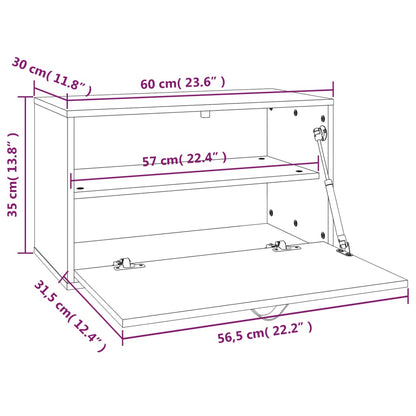 Veggskap Tre 60x30x35 cm heltre furu