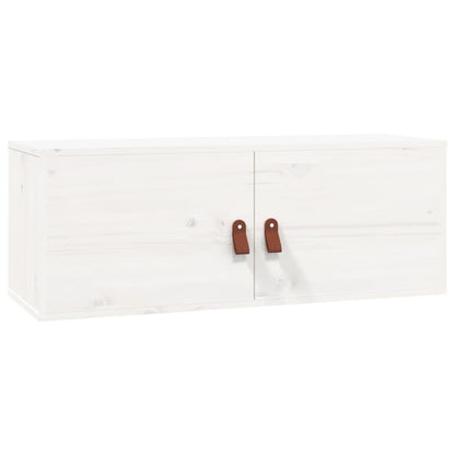 Veggskap Hvit 80x30x30 cm heltre furu