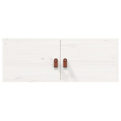 Veggskap Hvit 80x30x30 cm heltre furu