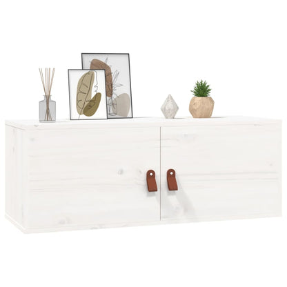 Veggskap Hvit 80x30x30 cm heltre furu