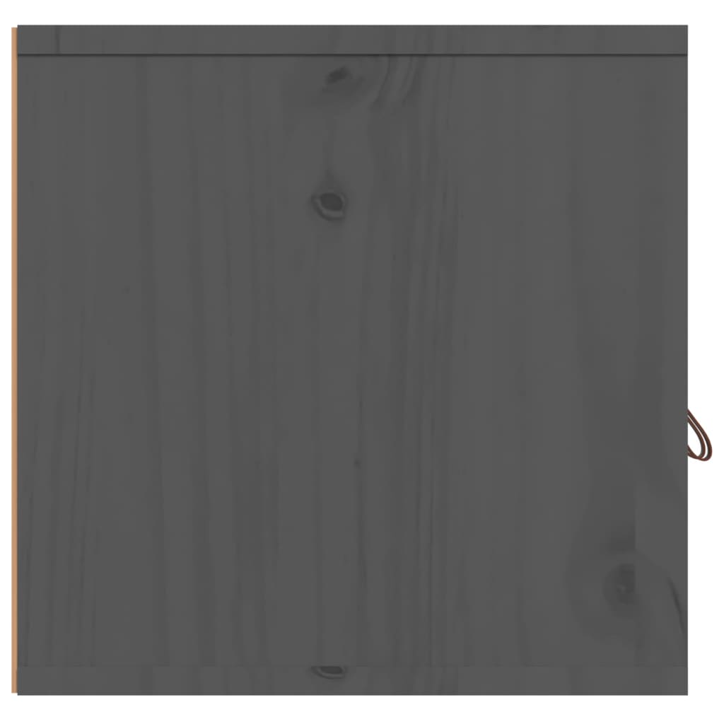 Veggskap Grå 2 stk 80x30x30 cm heltre furu