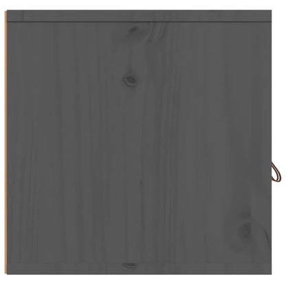 Veggskap Grå 2 stk 80x30x30 cm heltre furu
