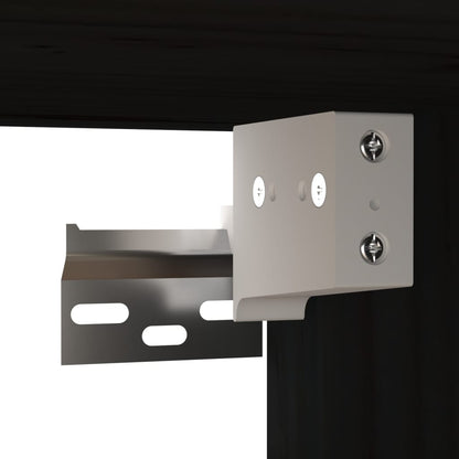 Veggskap Svart 80x30x30 cm heltre furu