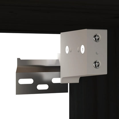 Veggskap Svart 2 stk 80x30x30 cm heltre furu