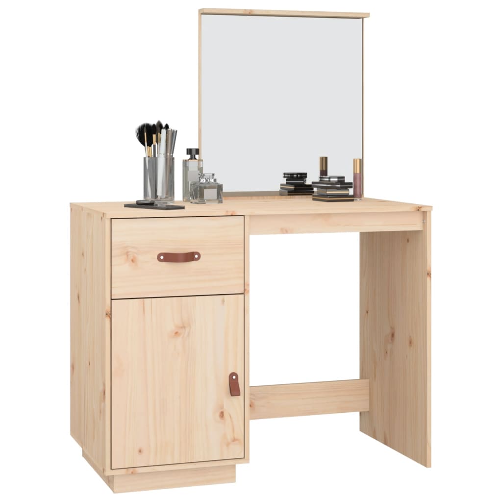 Sminkebord Tre 95x50x134 cm heltre furu