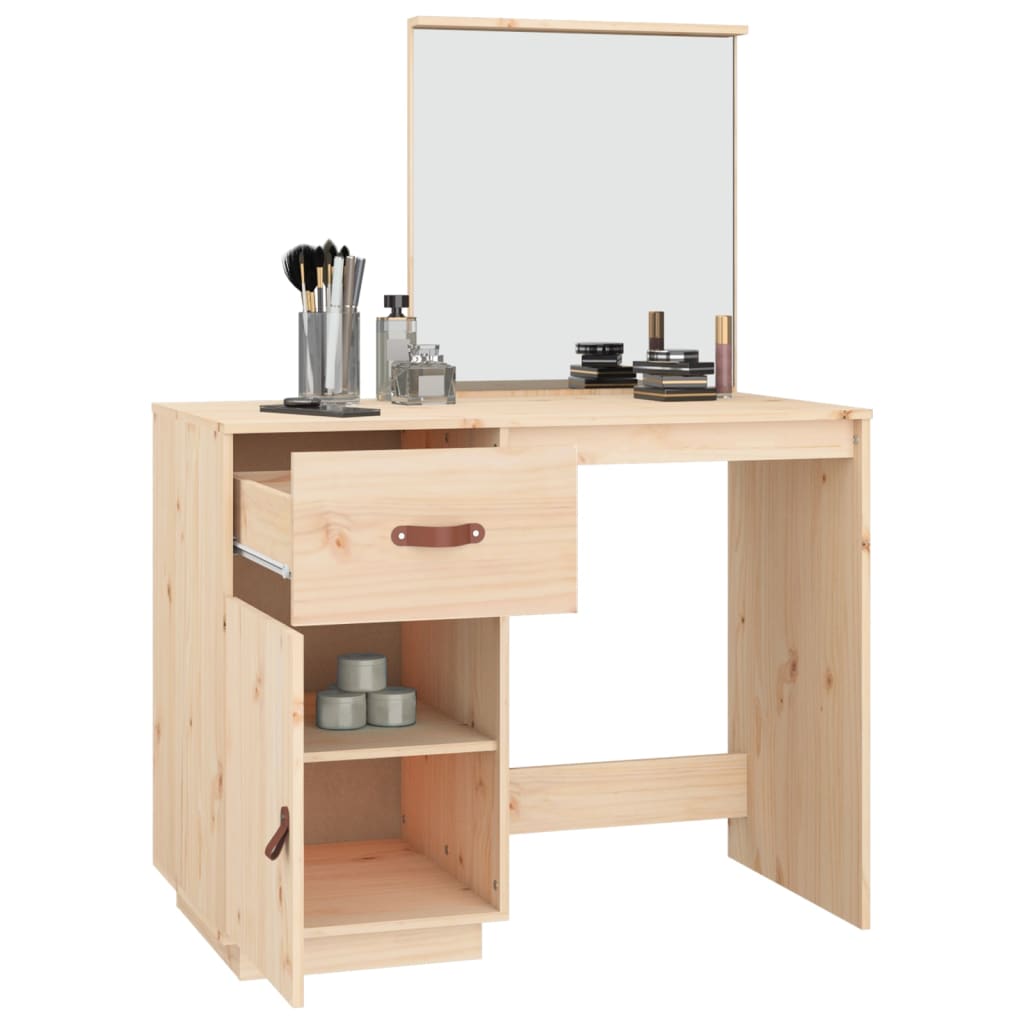 Sminkebord Tre 95x50x134 cm heltre furu