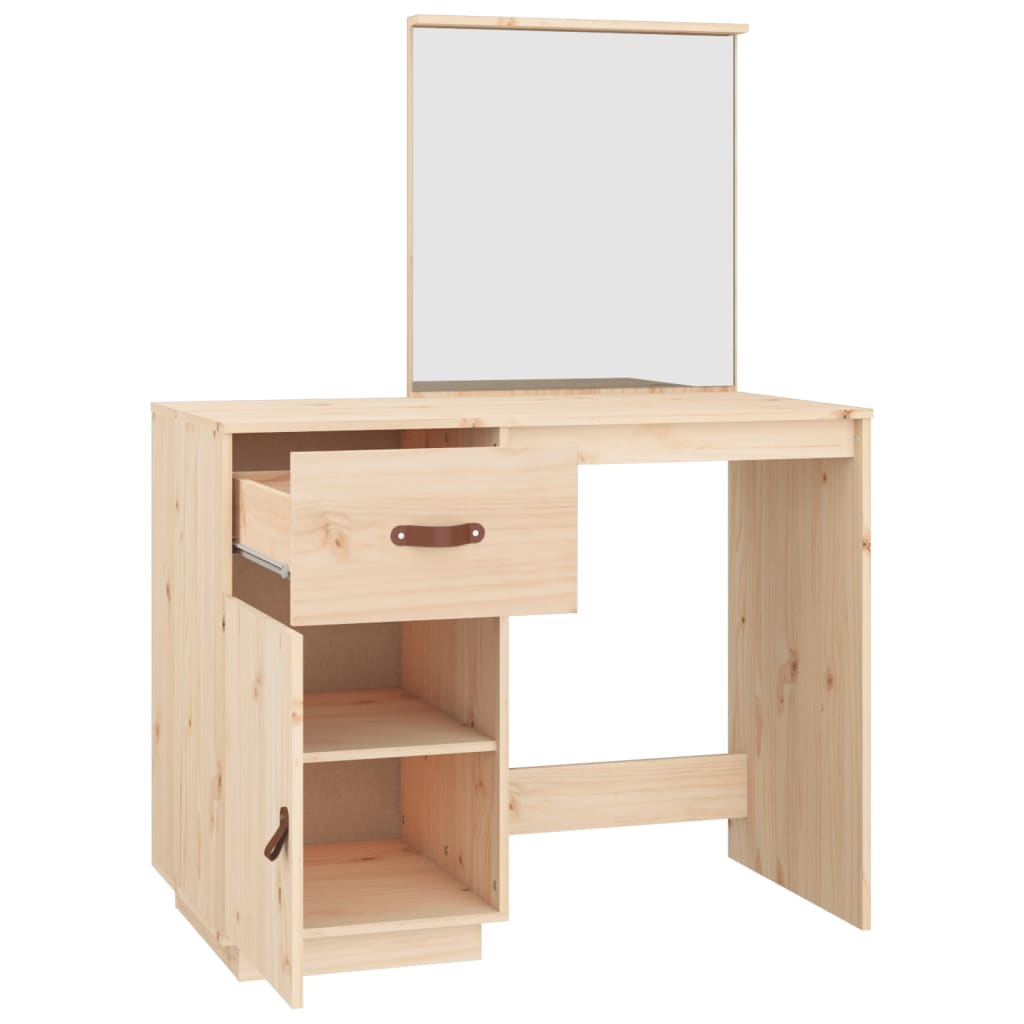 Sminkebord Tre 95x50x134 cm heltre furu