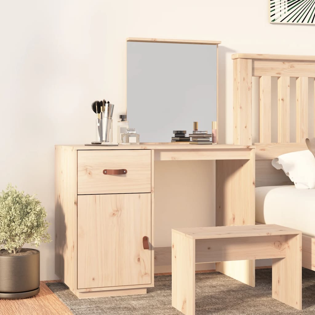 Sminkebord Tre 95x50x134 cm heltre furu