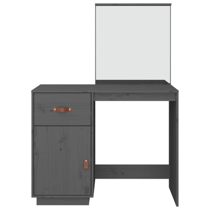 Sminkebord Grå 95x50x134 cm heltre furu